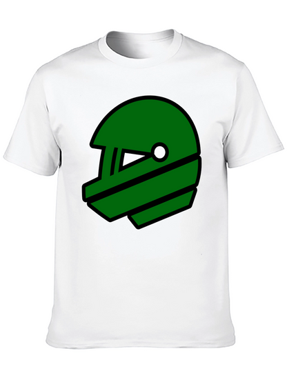 Retro Green Helmet Graphic T-Shirt