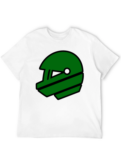 Retro Green Helmet Graphic T-Shirt