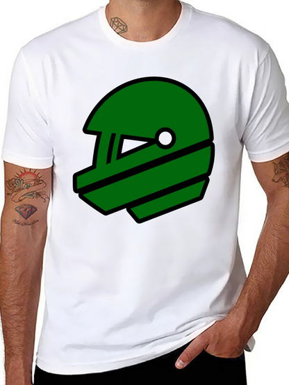 Retro Green Helmet Graphic T-Shirt