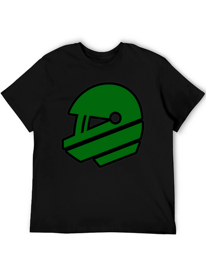 Retro Green Helmet Graphic T-Shirt