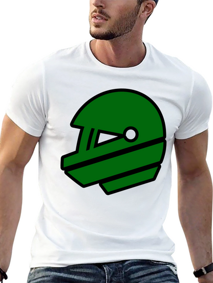 Retro Green Helmet Graphic T-Shirt