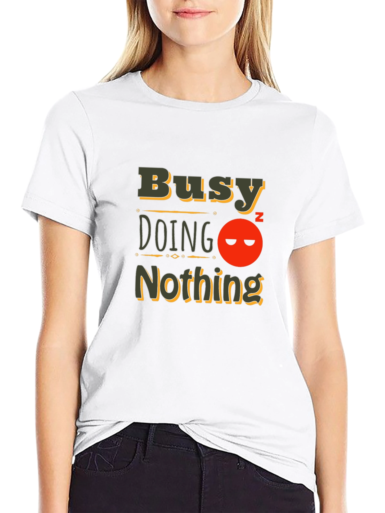 Busy Doing Nothing Black T-Shirt