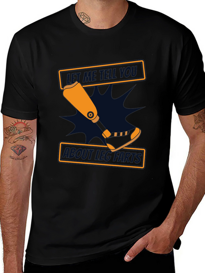 Funny Amputee Leg Parts T-Shirt - Black