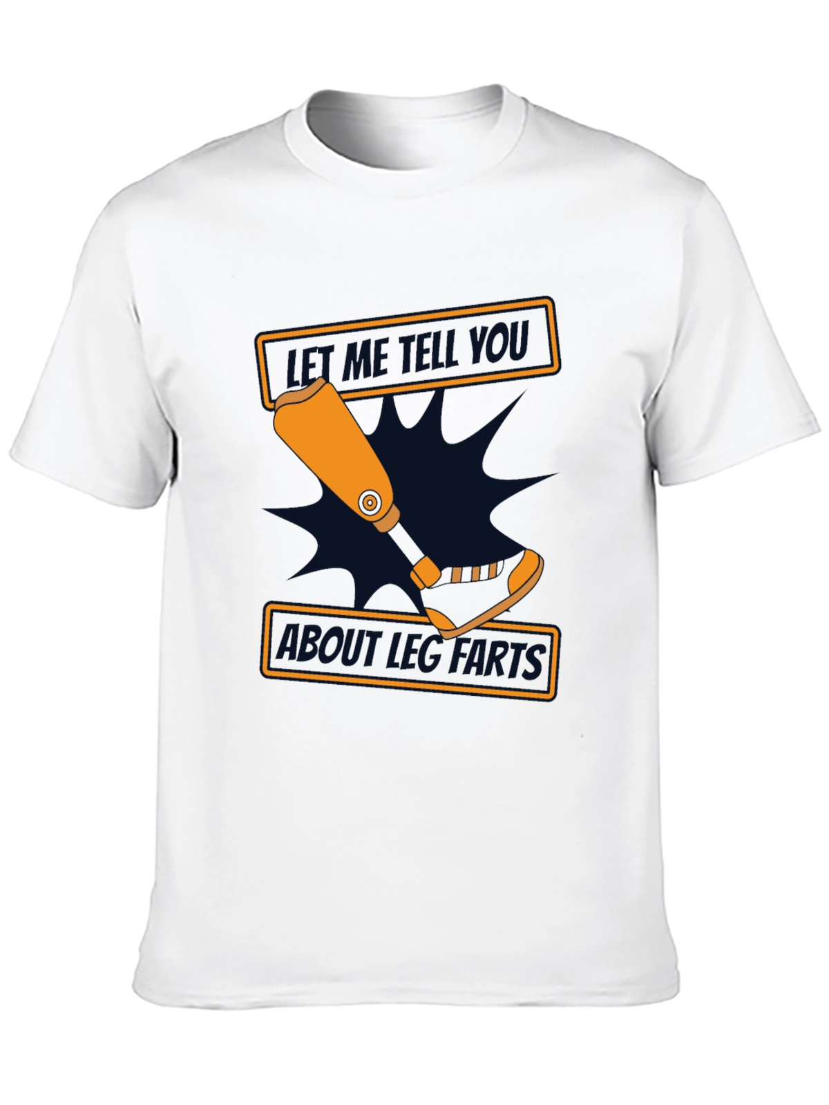 Funny Amputee Leg Parts T-Shirt - Black