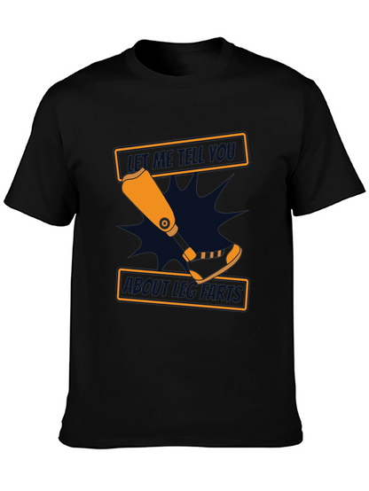 Funny Amputee Leg Parts T-Shirt - Black