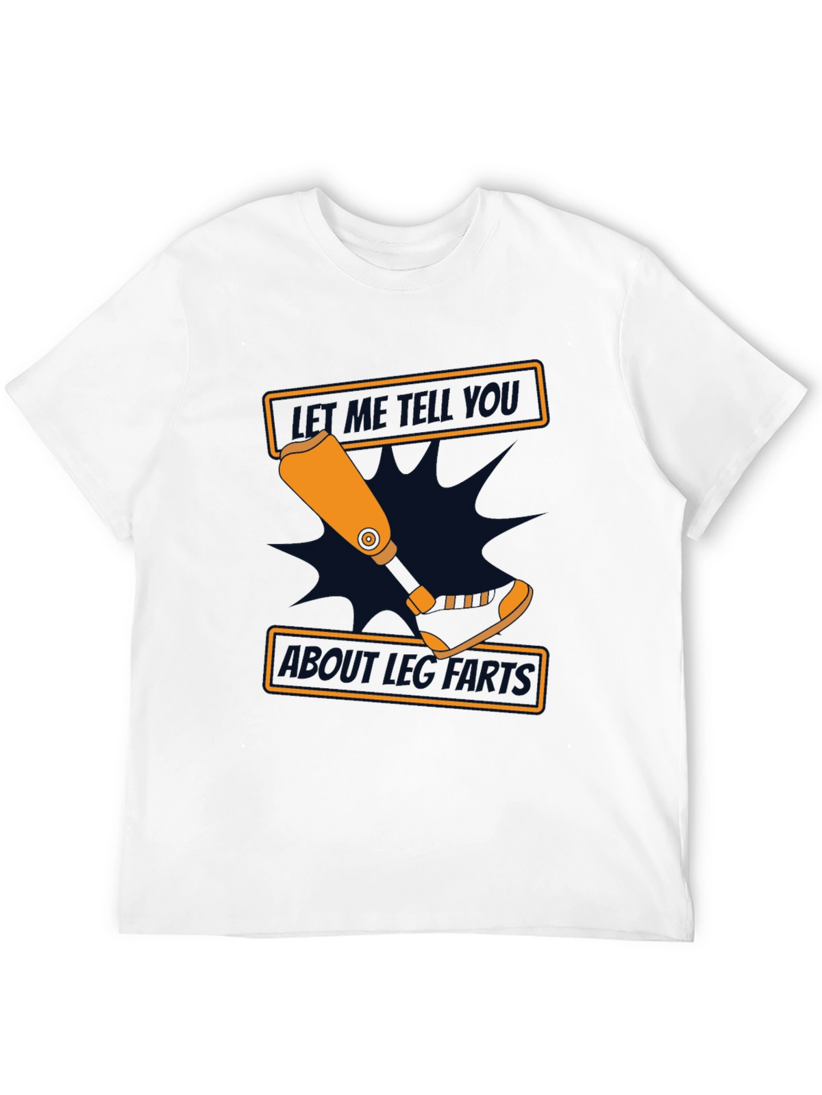 Funny Amputee Leg Parts T-Shirt - Black