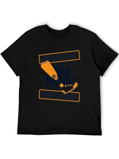 Funny Amputee Leg Parts T-Shirt - Black