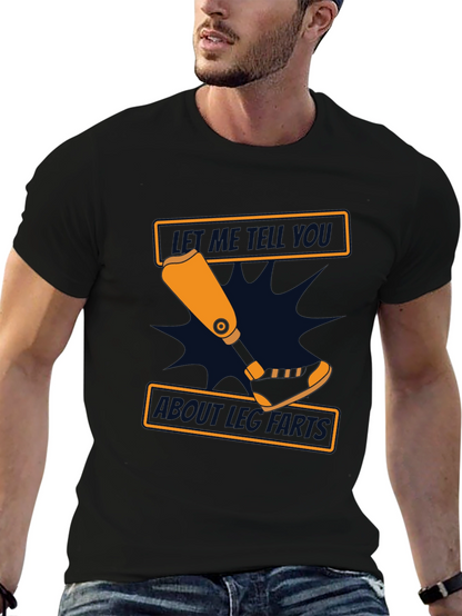 Funny Amputee Leg Parts T-Shirt - Black