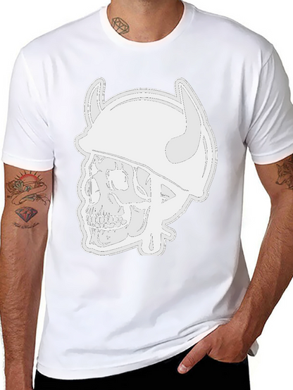Skull Viking Helmet Black T-Shirt