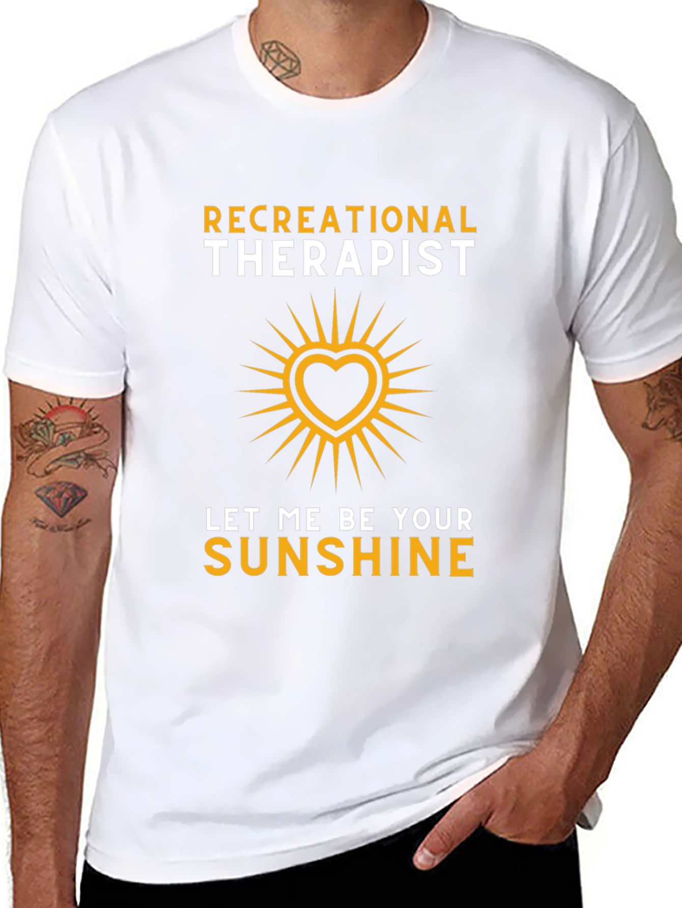 Recreational Therapist Sunshine Heart Graphic T-Shirt