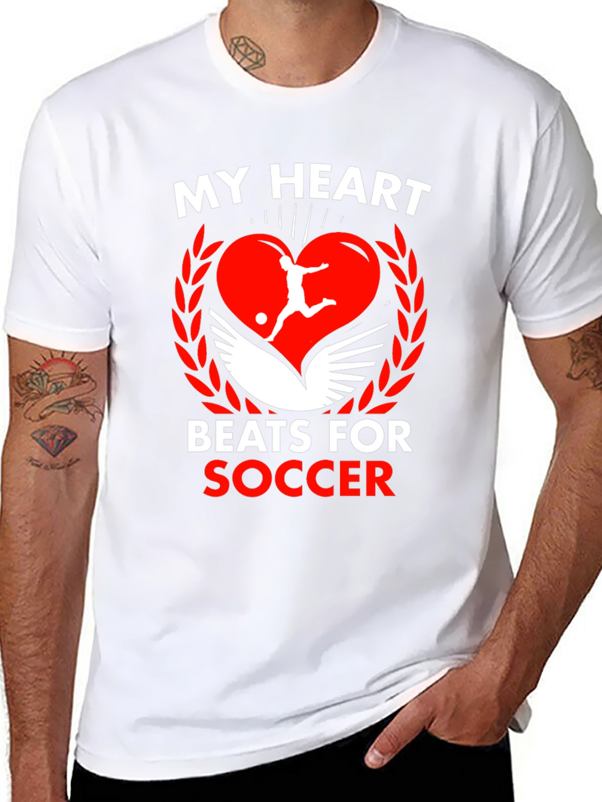 My Heart Beats For Soccer Graphic Tee