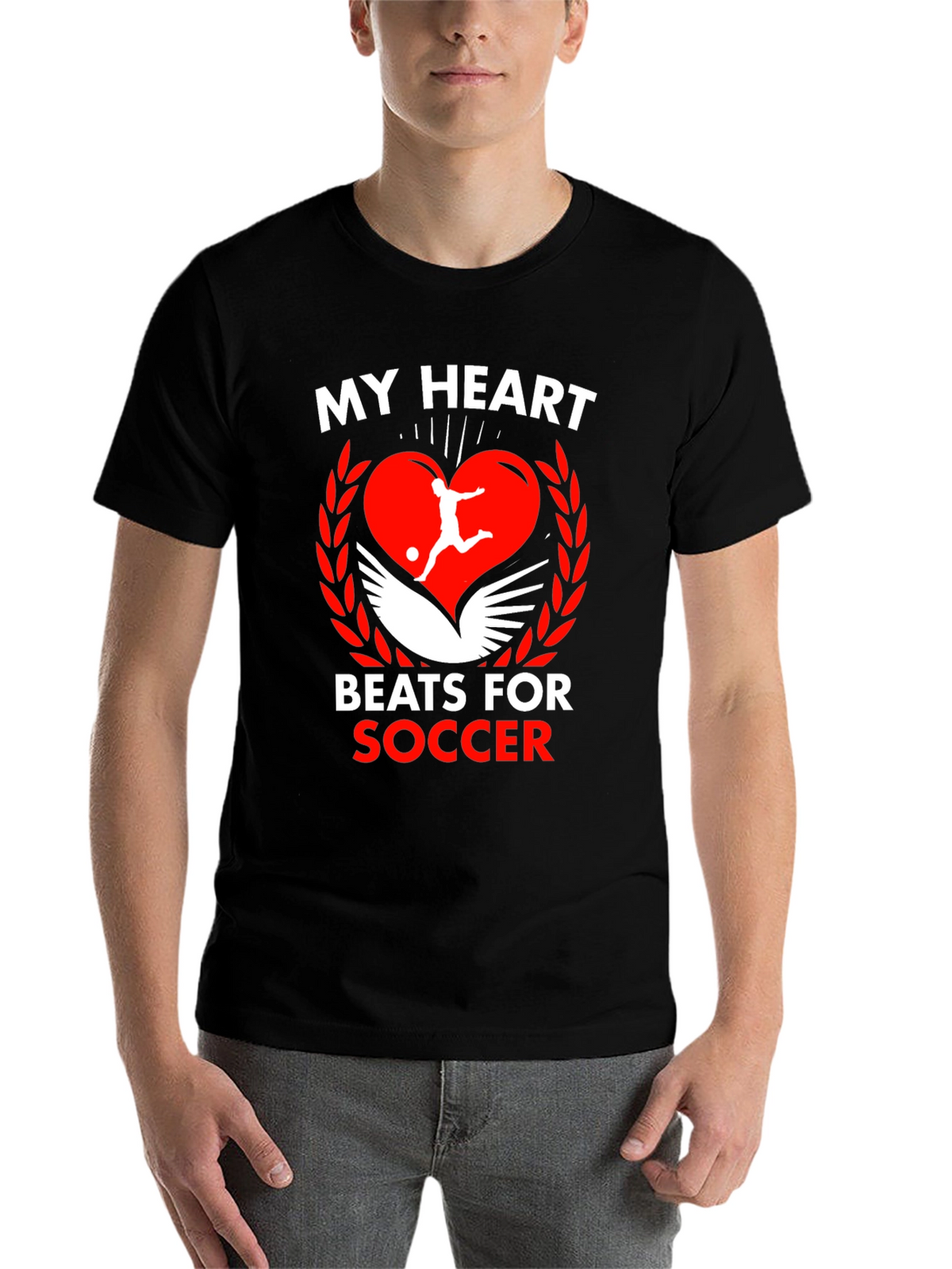 My Heart Beats For Soccer Graphic Tee