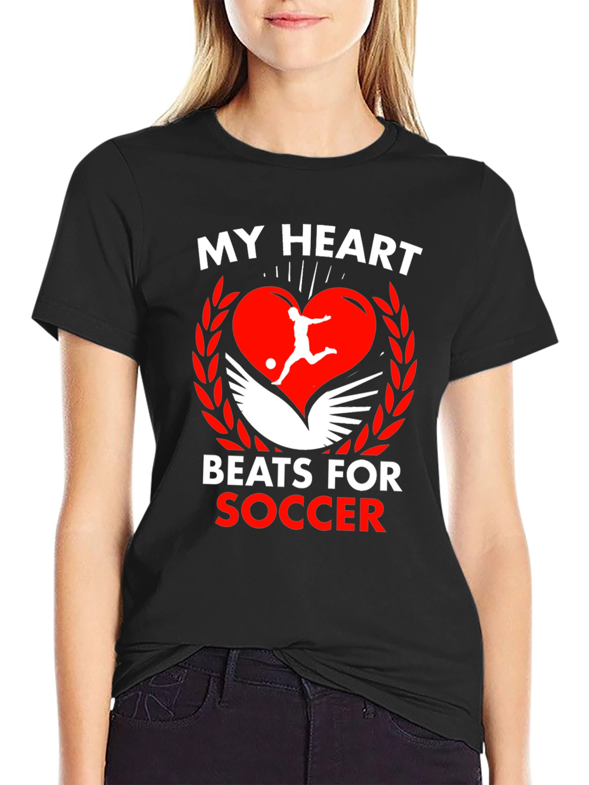 My Heart Beats For Soccer Graphic Tee