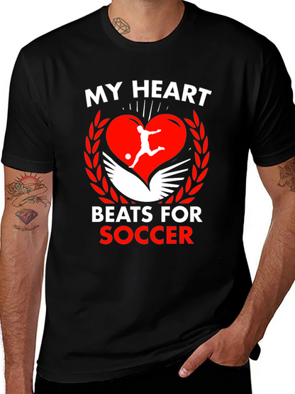 My Heart Beats For Soccer Graphic Tee