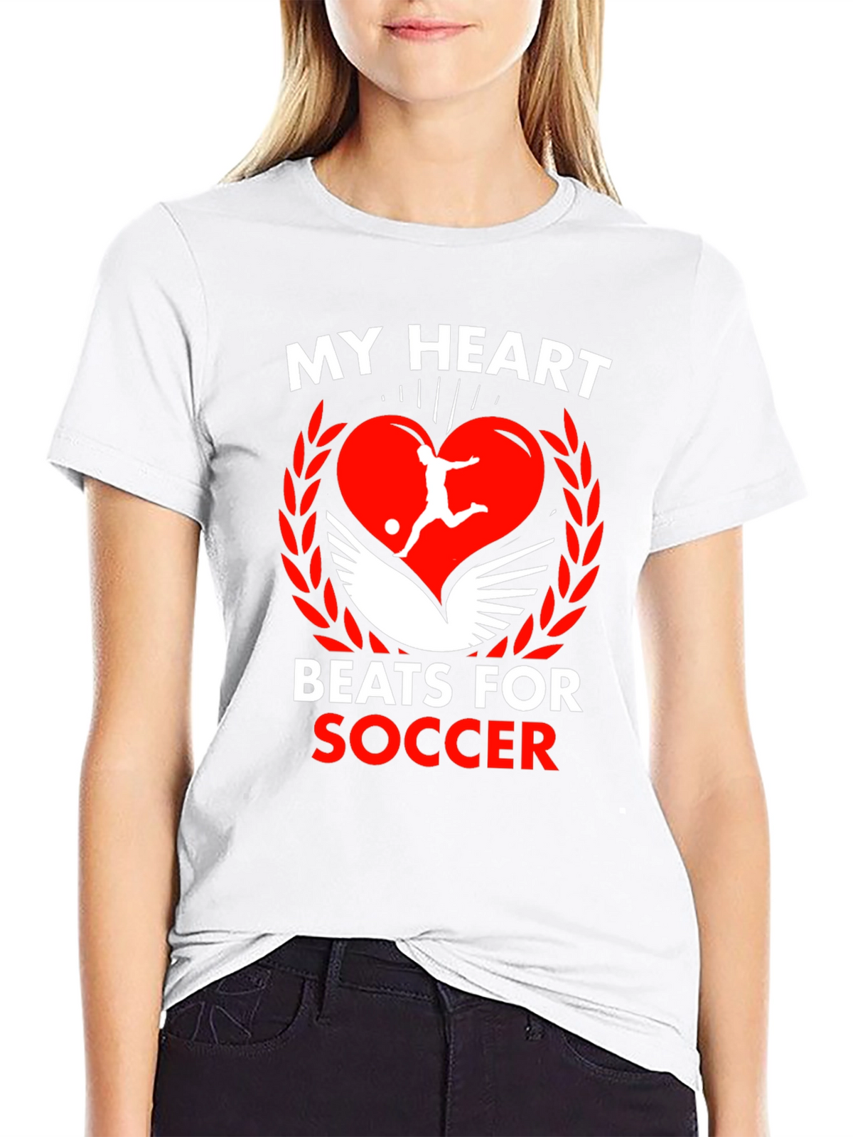 My Heart Beats For Soccer Graphic Tee