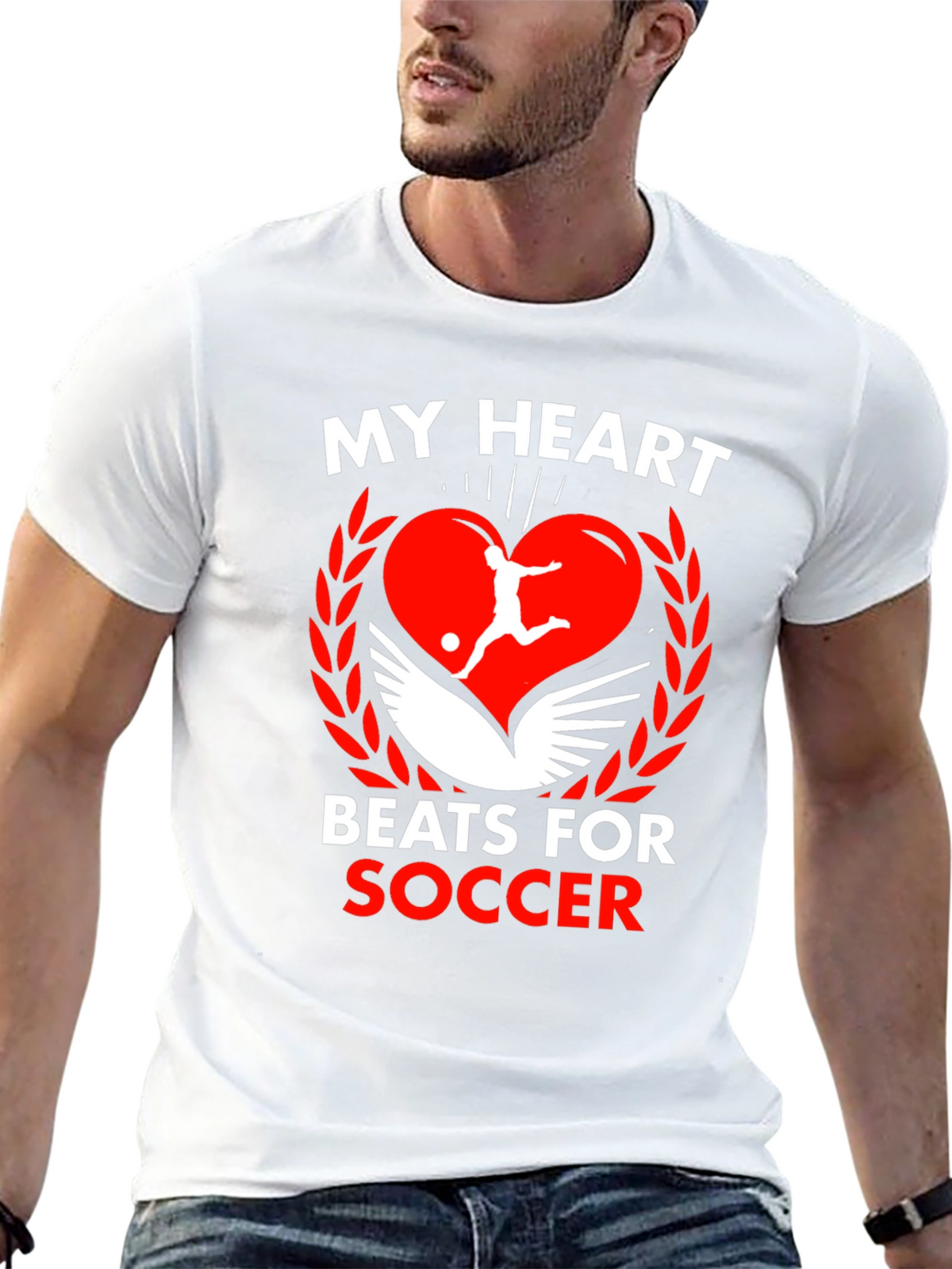 My Heart Beats For Soccer Graphic Tee