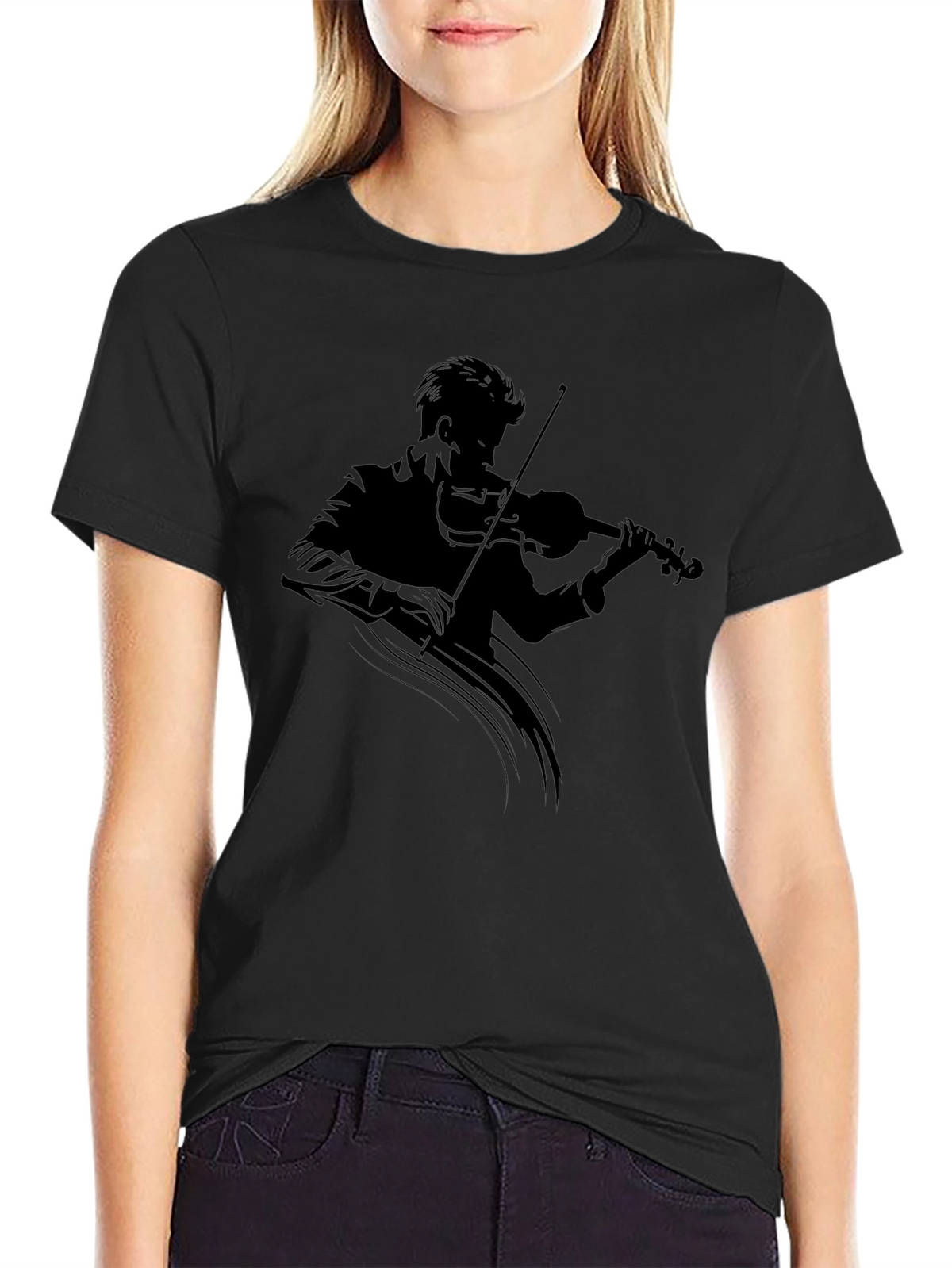 Musician Silhouette T-Shirt - Classic Black Tee