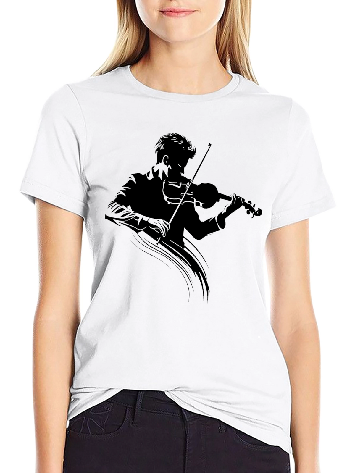 Musician Silhouette T-Shirt - Classic Black Tee