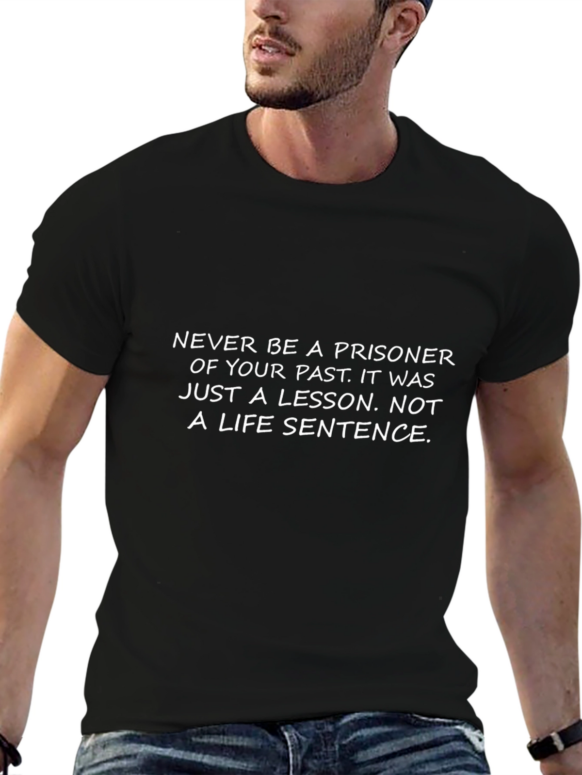 Motivational Graphic Tee - Never Be a Prisoner