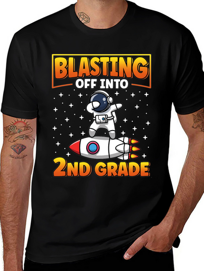Blasting Off To 2nd Grade T-Shirt Astronaut Rocket