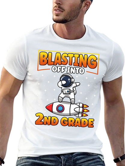 Blasting Off To 2nd Grade T-Shirt Astronaut Rocket