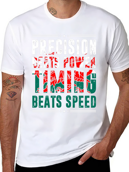 Precision Beats Power Timing Beats Speed Welsh Dragon T-Shirt