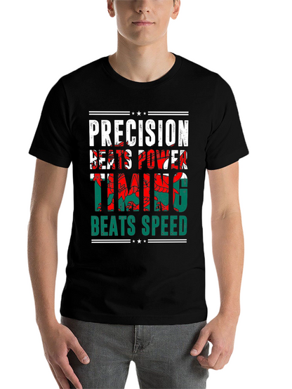 Precision Beats Power Timing Beats Speed Welsh Dragon T-Shirt