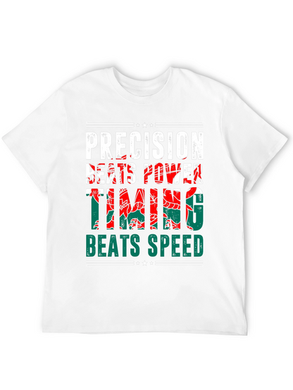 Precision Beats Power Timing Beats Speed Welsh Dragon T-Shirt