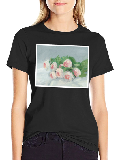 Floral Art T-Shirt - Elegant Bouquet Tee