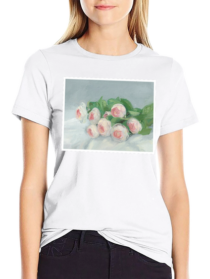 Floral Art T-Shirt - Elegant Bouquet Tee
