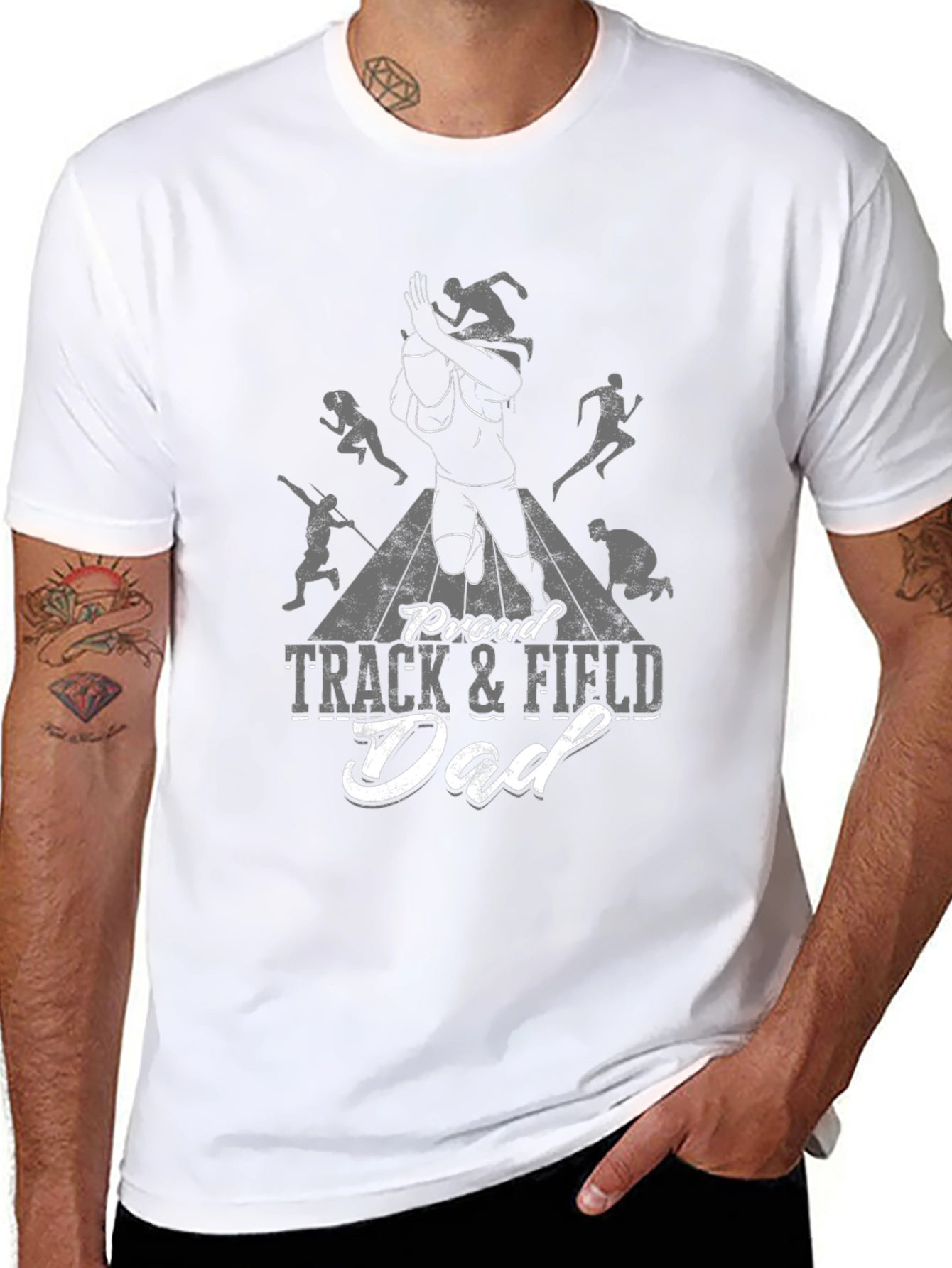 Proud Track & Field Dad T-Shirt