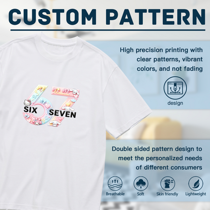 Plus Size Women Pastel 67 Sanrio Friends Cute Character Print Women Tee