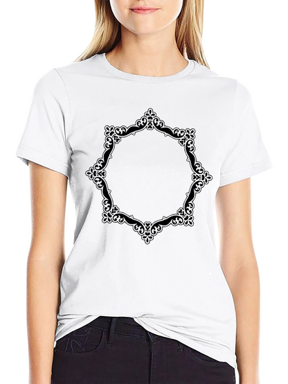 Elegant Framed Black T-Shirt