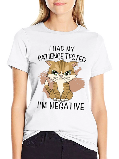 Patience Tested Cat Graphic T-Shirt