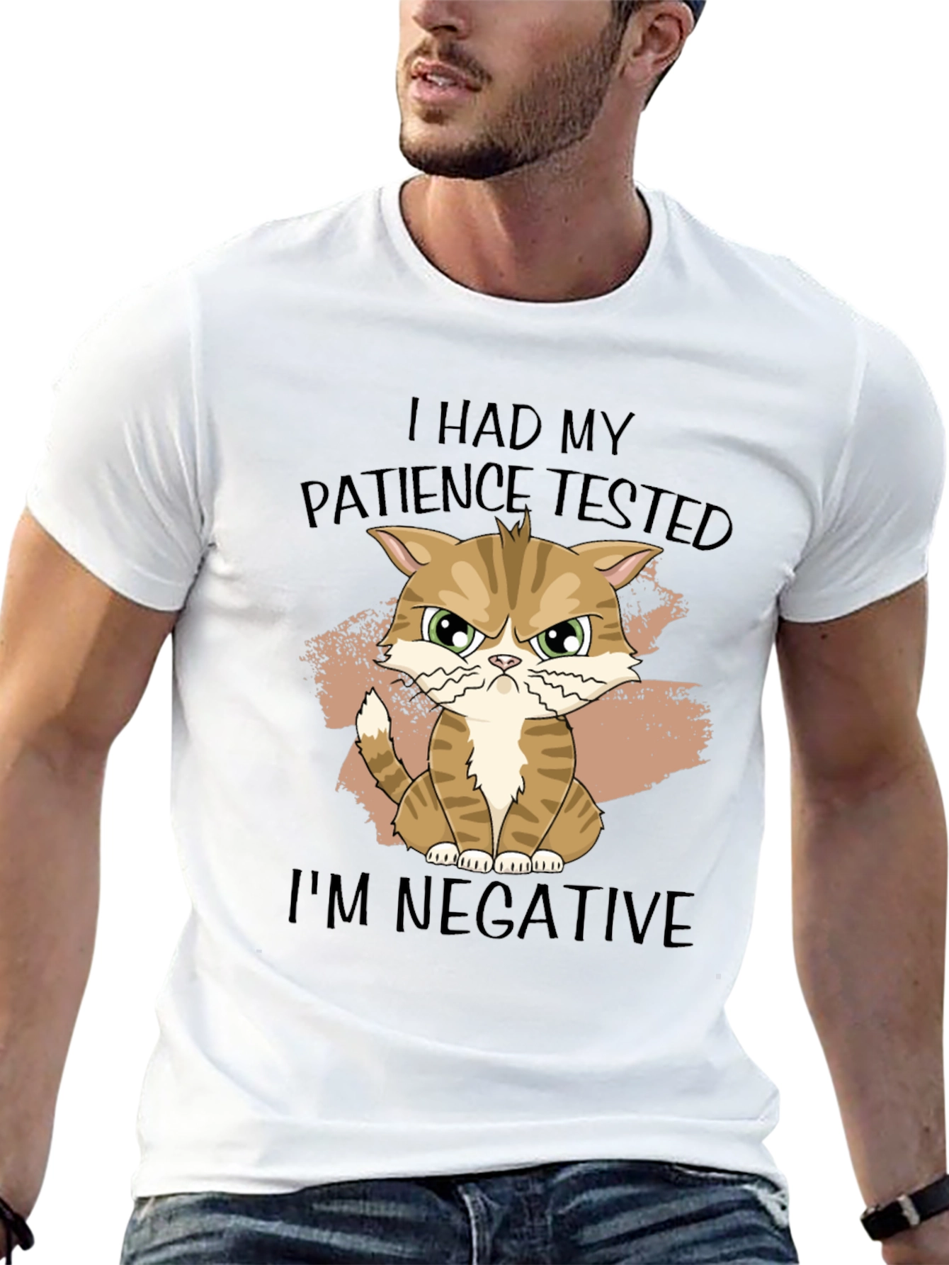 Patience Tested Cat Graphic T-Shirt