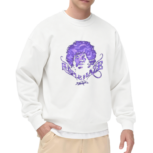 Purple Haze Retro Rock Legend Graphic Sweatshirt