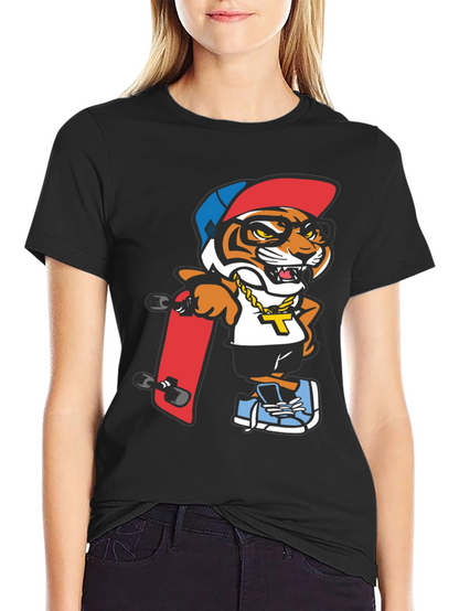 Cool Tiger Graphic Tee - Black T-Shirt