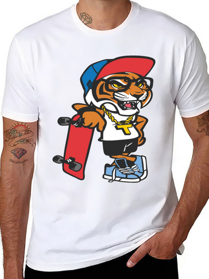 Cool Tiger Graphic Tee - Black T-Shirt