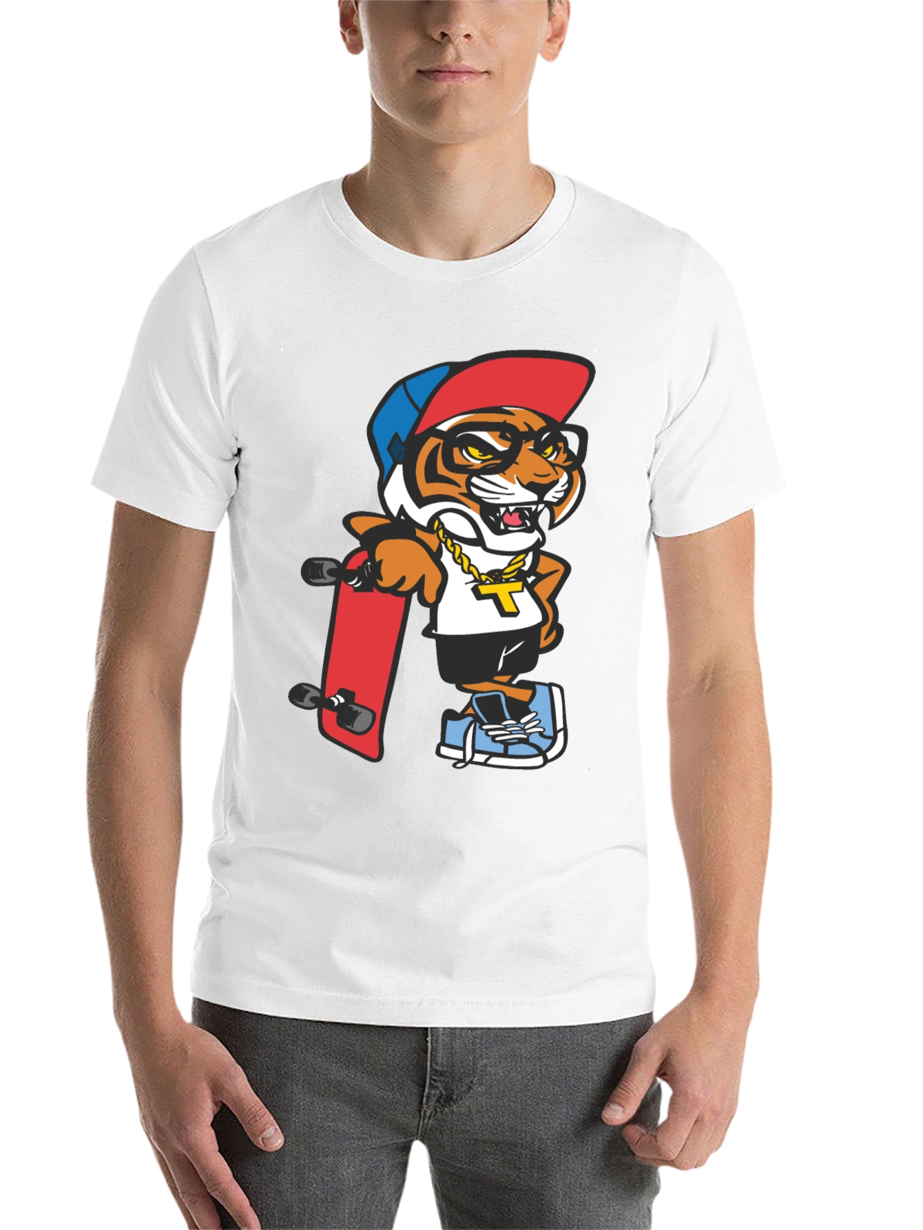 Cool Tiger Graphic Tee - Black T-Shirt