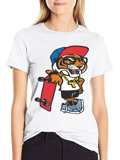Cool Tiger Graphic Tee - Black T-Shirt