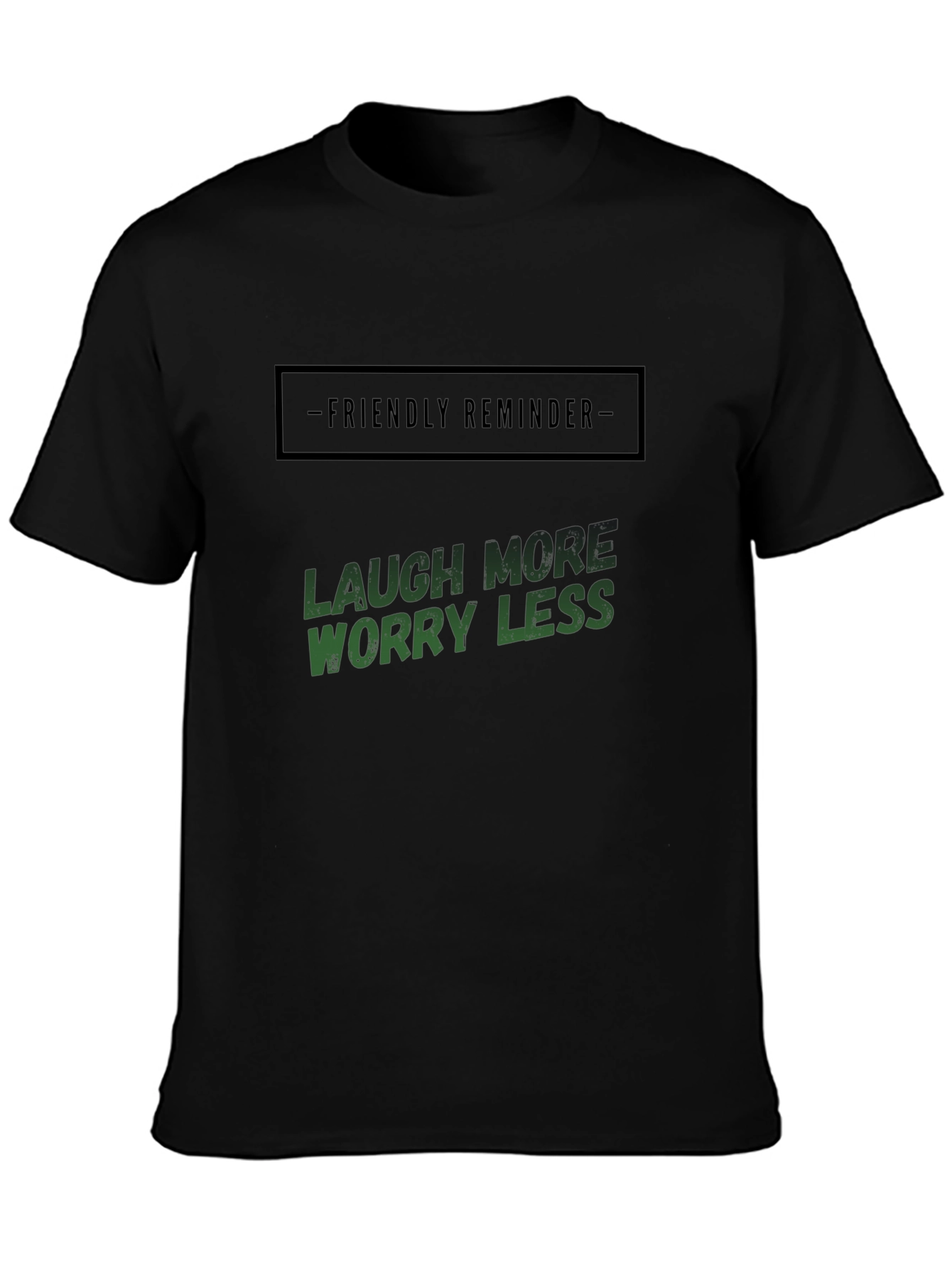 Laugh More Worry Less Graphic T-Shirt