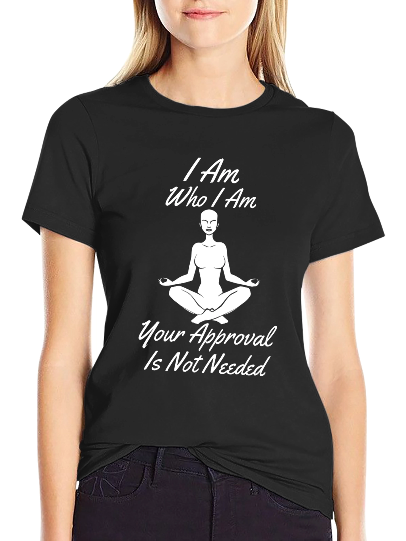 I Am Who I Am Meditation Black T-Shirt