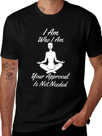 I Am Who I Am Meditation Black T-Shirt