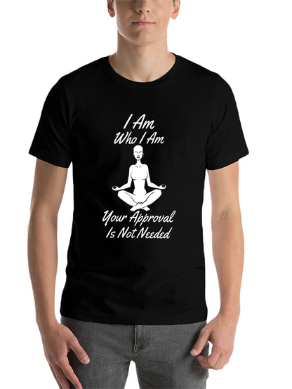 I Am Who I Am Meditation Black T-Shirt