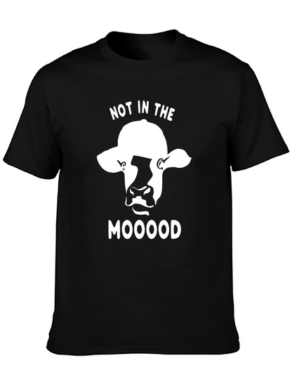 Not in the Moood T-Shirt - Funny Cow Design