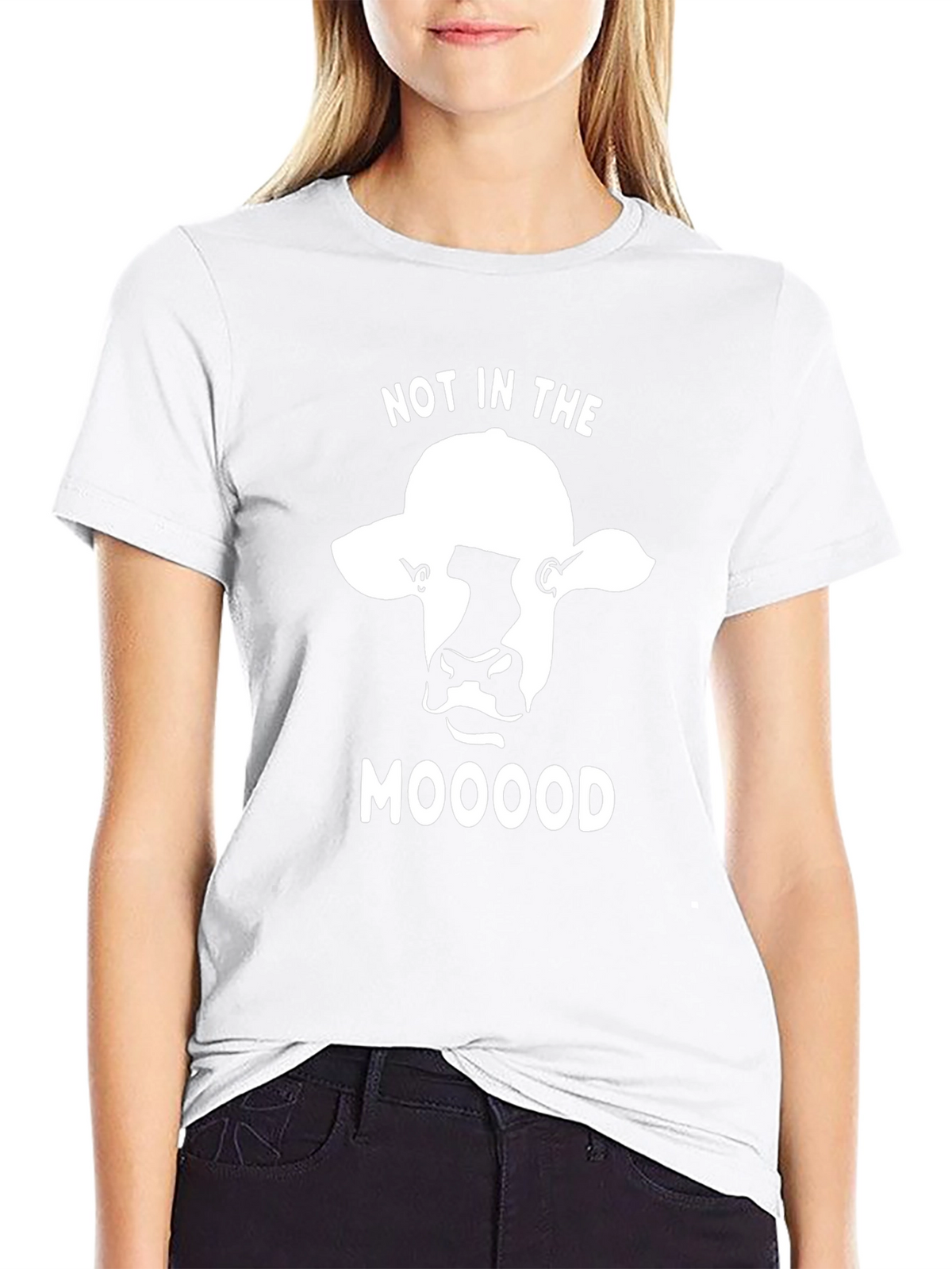 Not in the Moood T-Shirt - Funny Cow Design