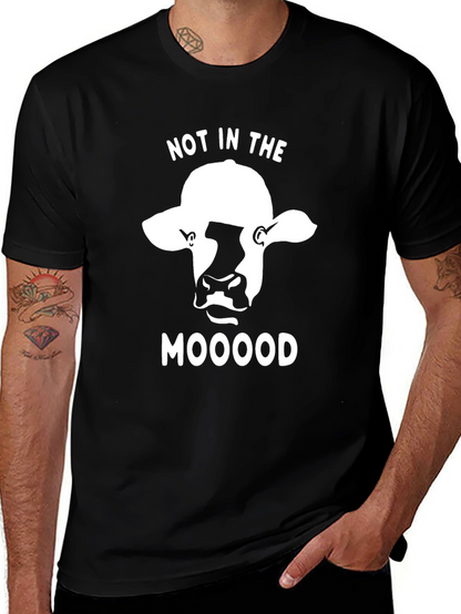 Not in the Moood T-Shirt - Funny Cow Design