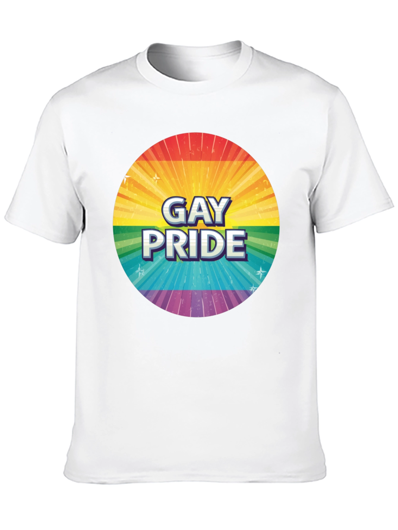 Gay Pride Rainbow Graphic Tee - Black
