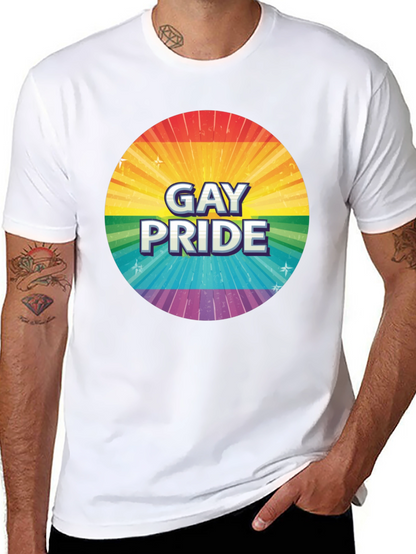 Gay Pride Rainbow Graphic Tee - Black