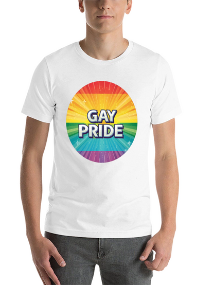 Gay Pride Rainbow Graphic Tee - Black